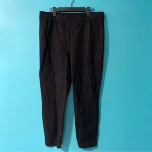 Magaschoni XL Black White Print Pull On Stretch Legging Pants